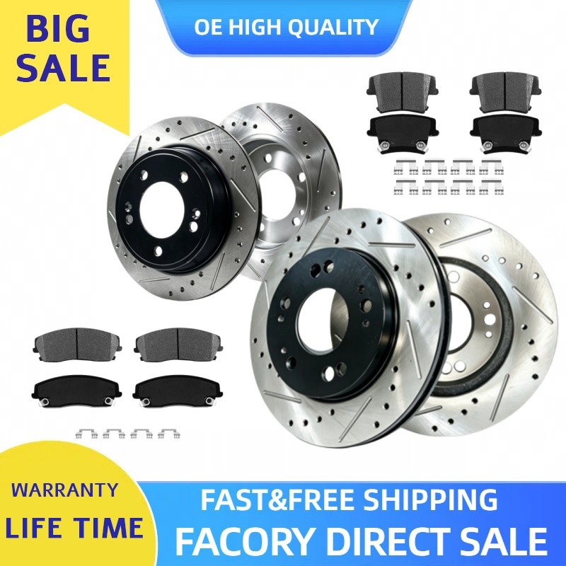 320mm Front Rear Drilled Rotor Brake Pad for Dodge Challenger Charger 2012 2013