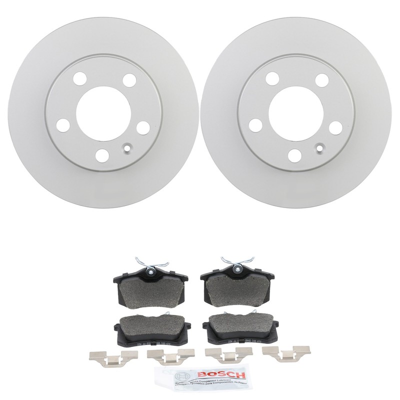 Bosch Rear Disc Brake Rotors & Ceramic Brake Pads Kit for Beetle Golf Jetta TT