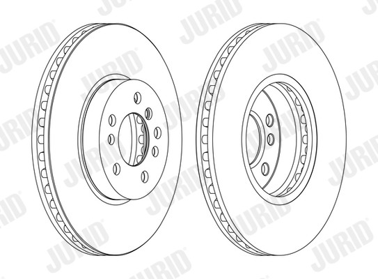 2X 562134JC-1 JURID Brake Disc for BMW