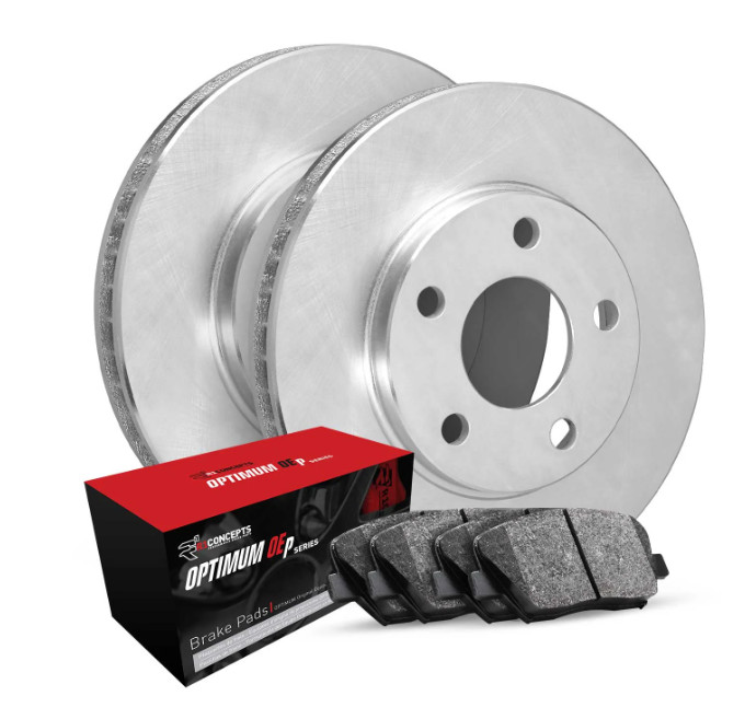R1 Concepts Front Brakes/Rotor Kit, Compatible with 1987-94 Subaru Justy
