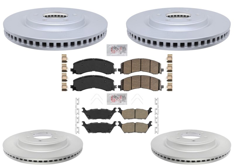 For Ford F-150 Lighting 2022 2023 2024 Front & Rear Disc Brake Rotors & Pads
