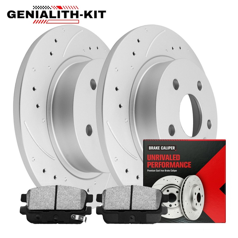 4pc 10.55″ Rear Rotor Brake Pads for Buick Encore Chevy Cruze Limited Sonic Trax