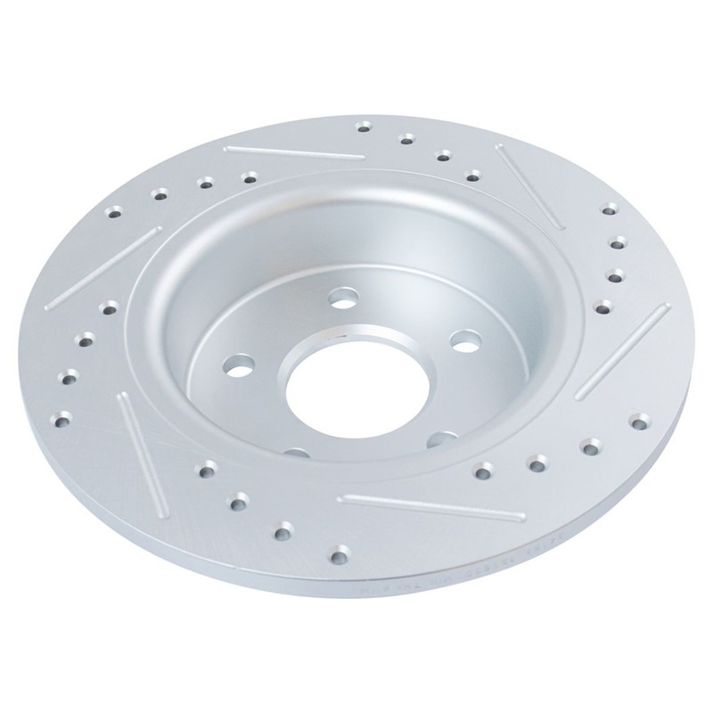 TRQ Performance Brake Rotor Drilled & Slotted G-Coated Rear Pair Kit New gallery