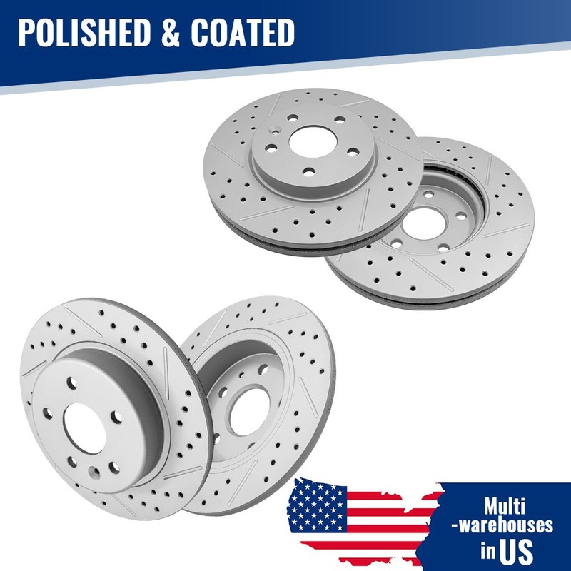 Front Rear Brake Disc Rotors For Chevrolet Bolt Ev 2017-2022 Cruze Volt 2016-19