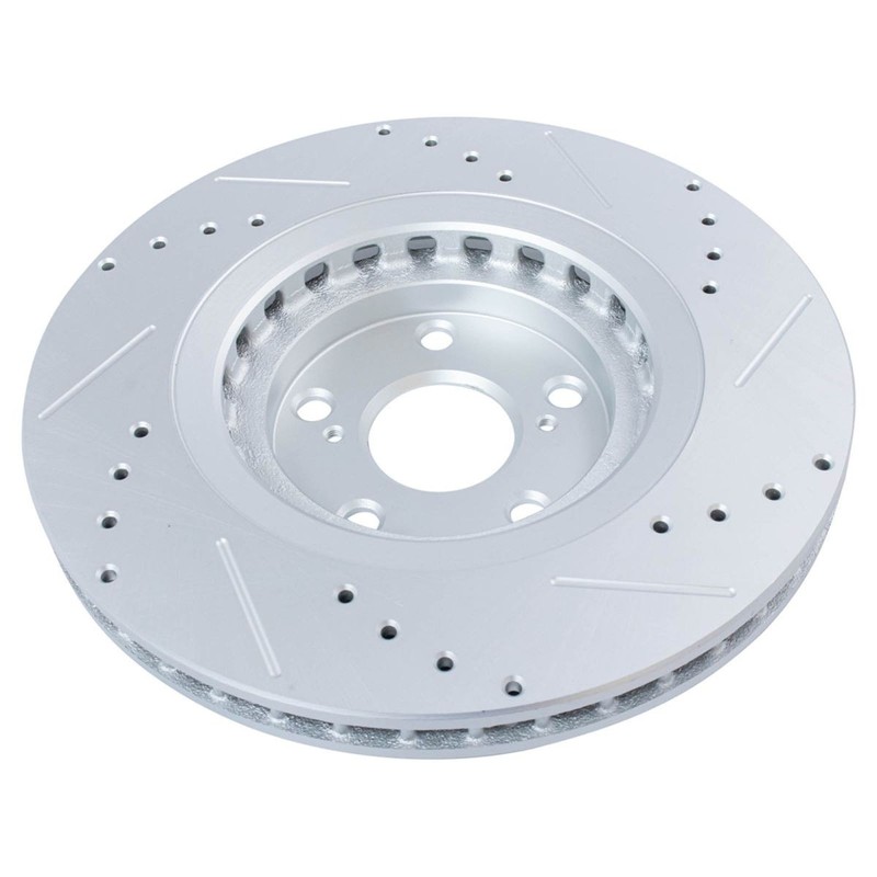 Front Posi Ceramic Disc Brake Pads & Performance Drilled Slotted Rotors gallery