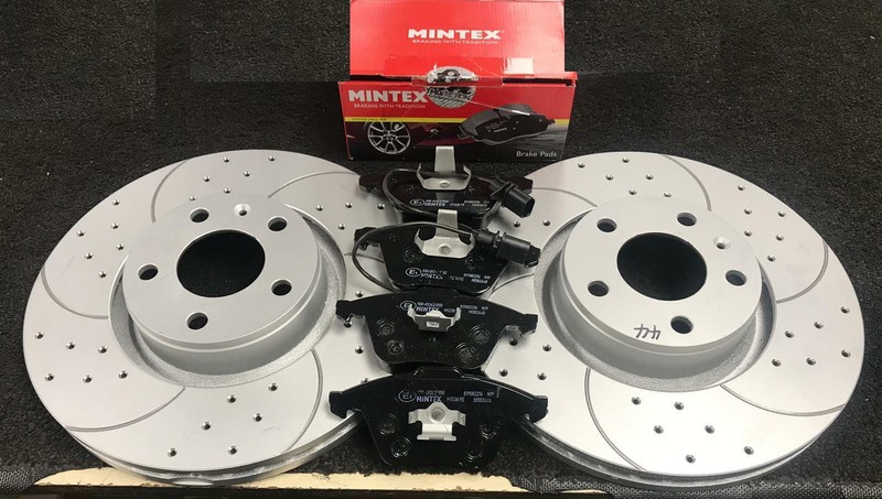 FOR AUDI A4 S4 QUATTRO B6 B7 8E 8H FRONT REAR DRILLED GROOVED BRAKE DISCS & PADS gallery