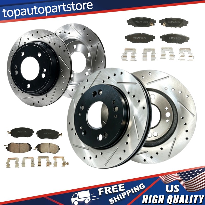 293 mm Front+274 mm Rear Rotors Brake Pad Fit Subaru Foreste 2014 2015-2018 2.5L