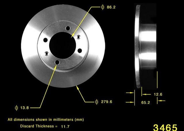 Bendix Premium Drum And Rotor Disc Brake Rotor P N Prt1681