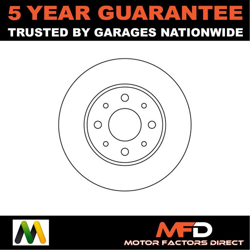 1x Brake Disc Front Motaquip Fits Ford Ka 2008-2014 1.0 1.2 D dCi 1.4