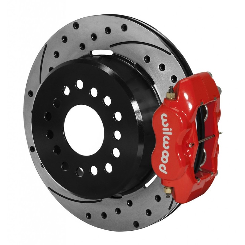 Wilwood For Chevy C-10 Park Brake Kit Forged Dynalite P/S Drill Red 2.42 Offset
