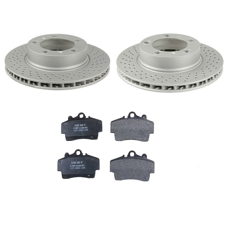 SHW Performance OEM Front Brake Disc Rotors & Textar Pads Kit for Boxster Cayman