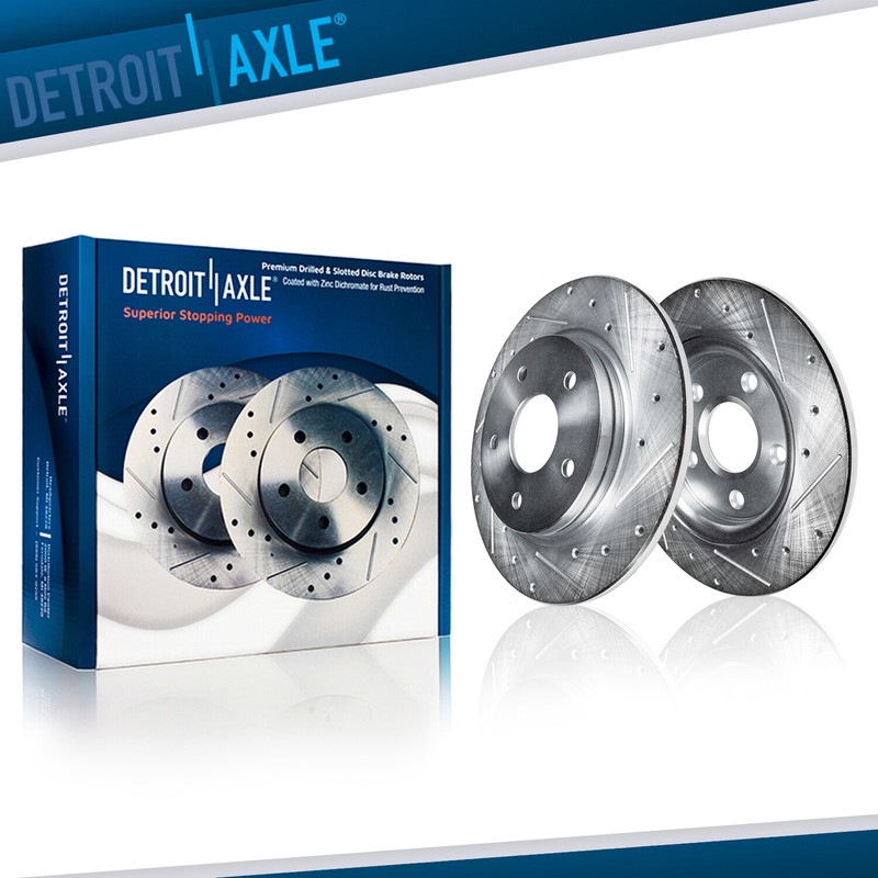 REAR for 1996-2006 Chrysler Sebring Convertible DRILLED SLOTTED Disc Rotors Set
