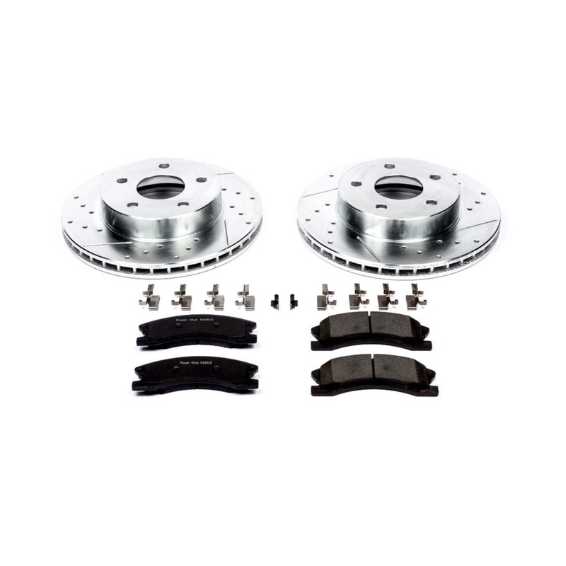 K2150 Powerstop 4-Wheel Set Brake Disc and Pad Kits Front & Rear for Jeep 99-04 gallery