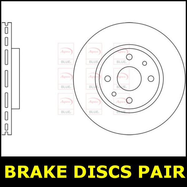 Brake Discs Pair Front FOR FIAT PANDA II 1.4 06->12 Petrol Blue gallery