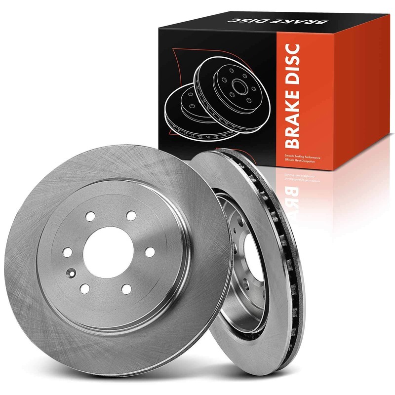 2x Rear Side Disc Brake Rotors for Cadillac SRX 2004-2009 3.6L 4.6L 6-Lug 320 mm