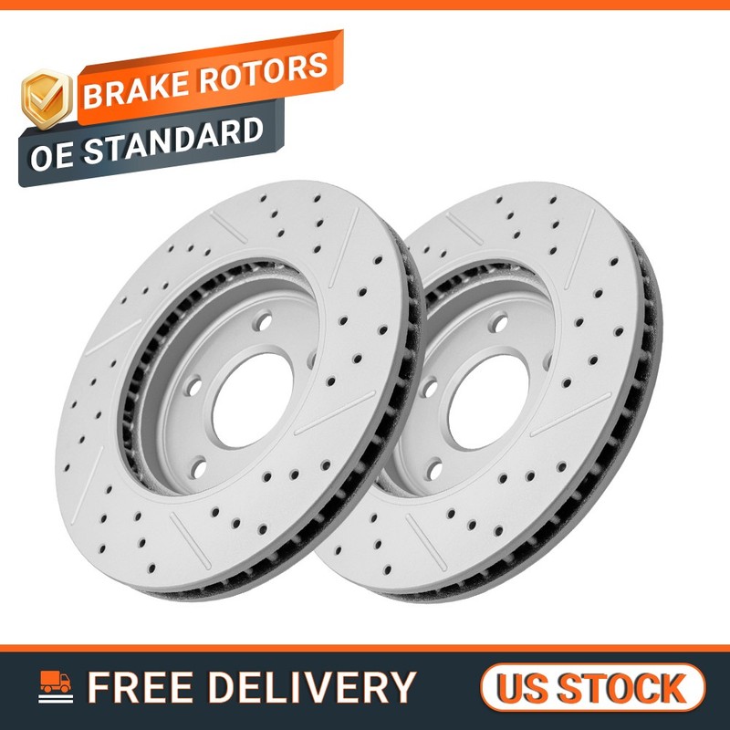 Front Drilled Disc Brake Rotors for 2018 – 2025 Chevy City Express LEAF NV200