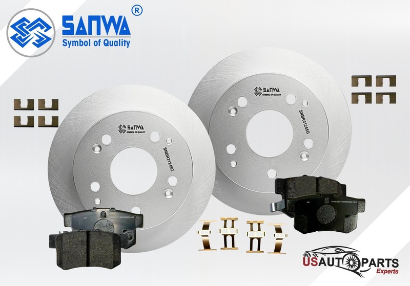 REAR BRAKE ROTOR SOLID GEOMET COATED &CERAMIC PAD KIT 290 mm FOR HONDA 1997-2006