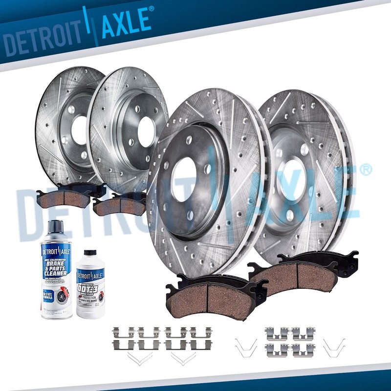 10pc Front Rear Drilled Brake Rotors Brake Pads Kit for 2008 – 2017 Honda Accord