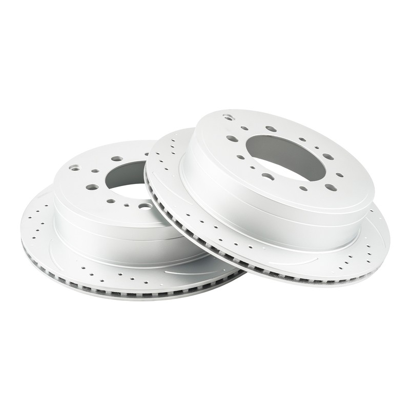 Rear Drilled Slotted Brake Rotors Fits 2013-2021 Lexus LX570 Set of 2 31483 gallery