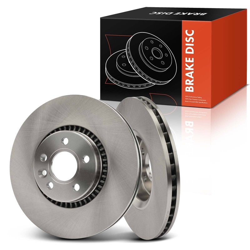 2x Front Disc Brake Rotors for Volvo S60 2011-2018 V60 XC70 08-16 Land Rover LR2