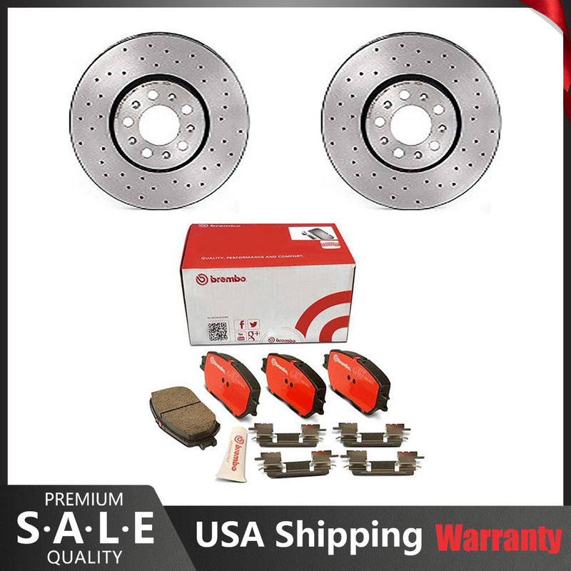 Brembo Brake Kit Front 288mm Drilled Rotors Ceramic Pad For VW Beetle Golf Jetta