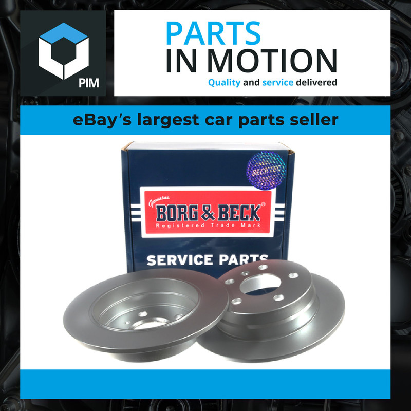 2x Brake Discs Pair Solid Rear 258mm BBD4487 Borg & Beck Set 1694230012 Quality