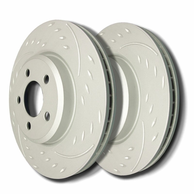 SP Performance D19-311 Diamond Slot Brake Rotors ZRC Coating L/R Pr Front