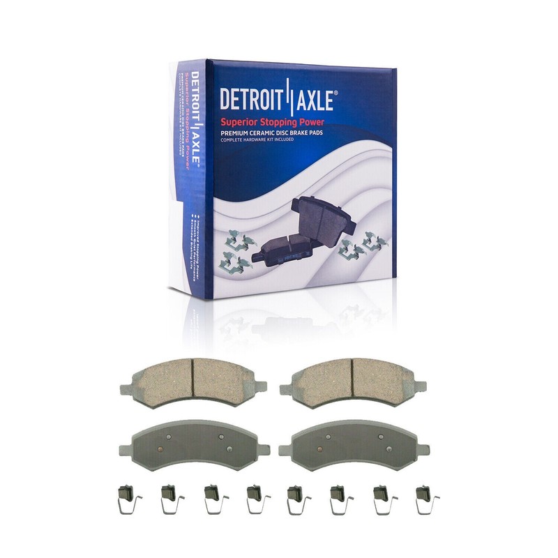 Front Disc Rotors & Brake Pads + 20pc Wheel Lug Nuts for 2006 2007 2008 Ram 1500 gallery