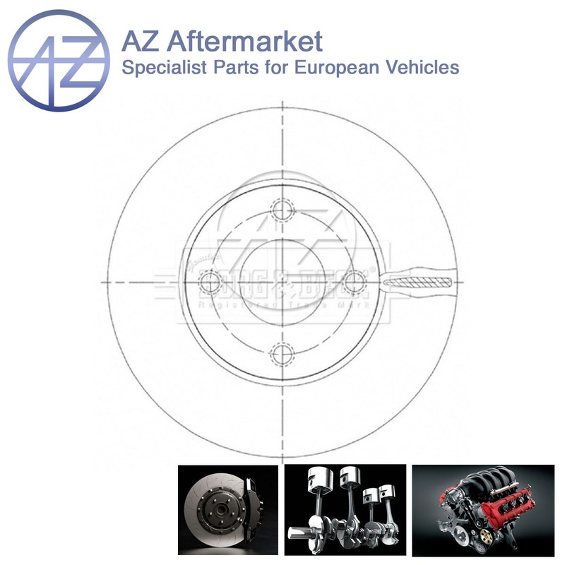 Fits Ford Fiesta 2017- 1.0 1.1 1.5 dCi TDCi AZ Front 1x Brake Disc 2095058