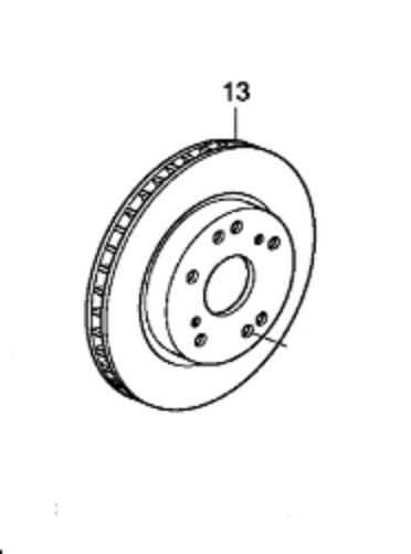 Genuine Honda Disc Brake Rotor Front 45251-T2F-A51