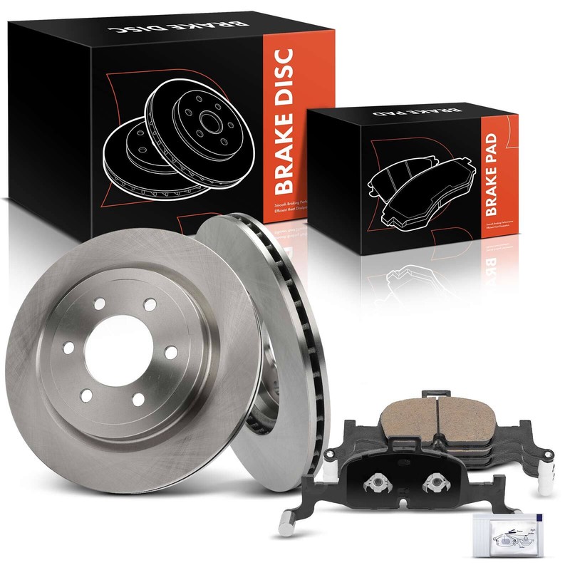 6x Disc Brake Rotors & Ceramic Brake Pads forAudi A4 Quattro A5 Sportback Front