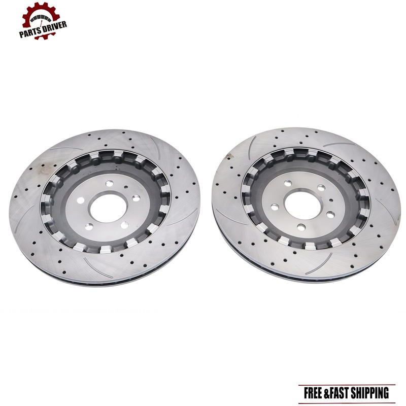 Set of 2 Rear Disc Brake Rotors Left＆Right For Audi RS7 2014-2018 4.0L V8
