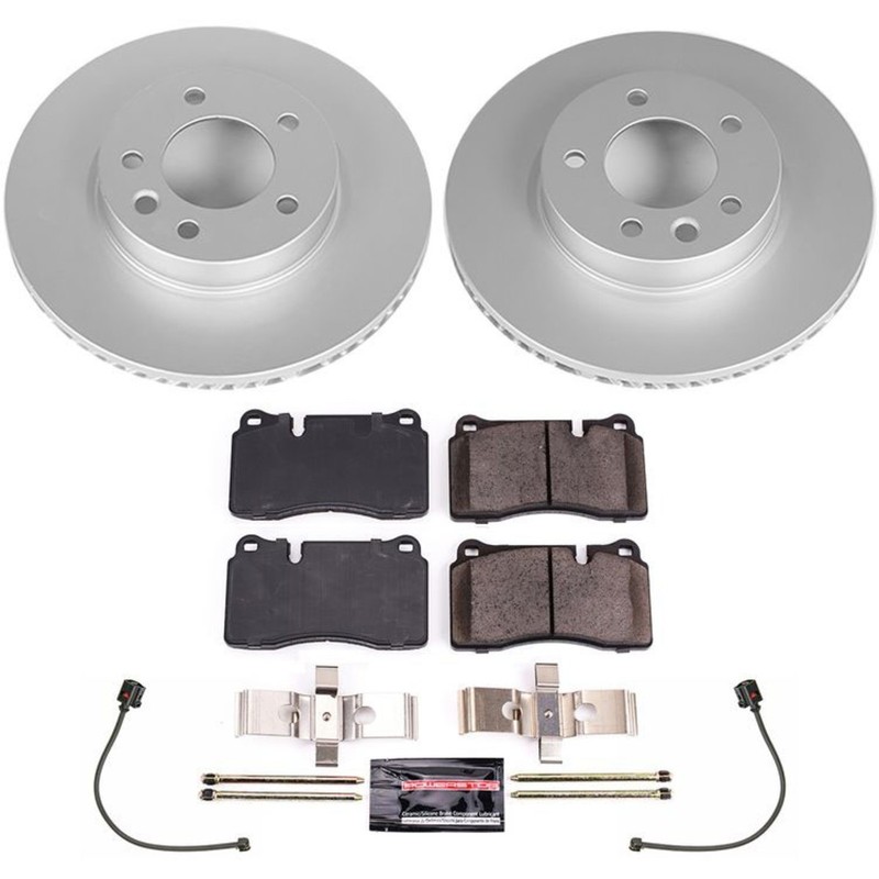Powerstop Front 330mm Discs & Pads & Sensor Kit for 2011-2017 Volkswagen Touareg