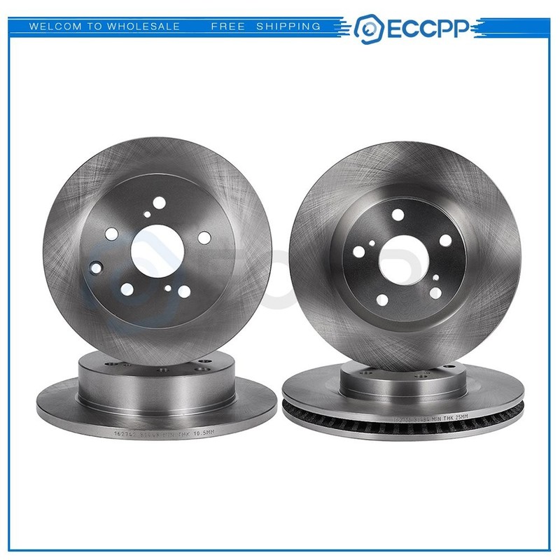 Front Rear Brake Discs Rotors For 2006-2008 Toyota RAV4 2.4L