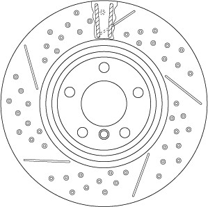 2X DF6606S TRW Brake Disc for BMW
