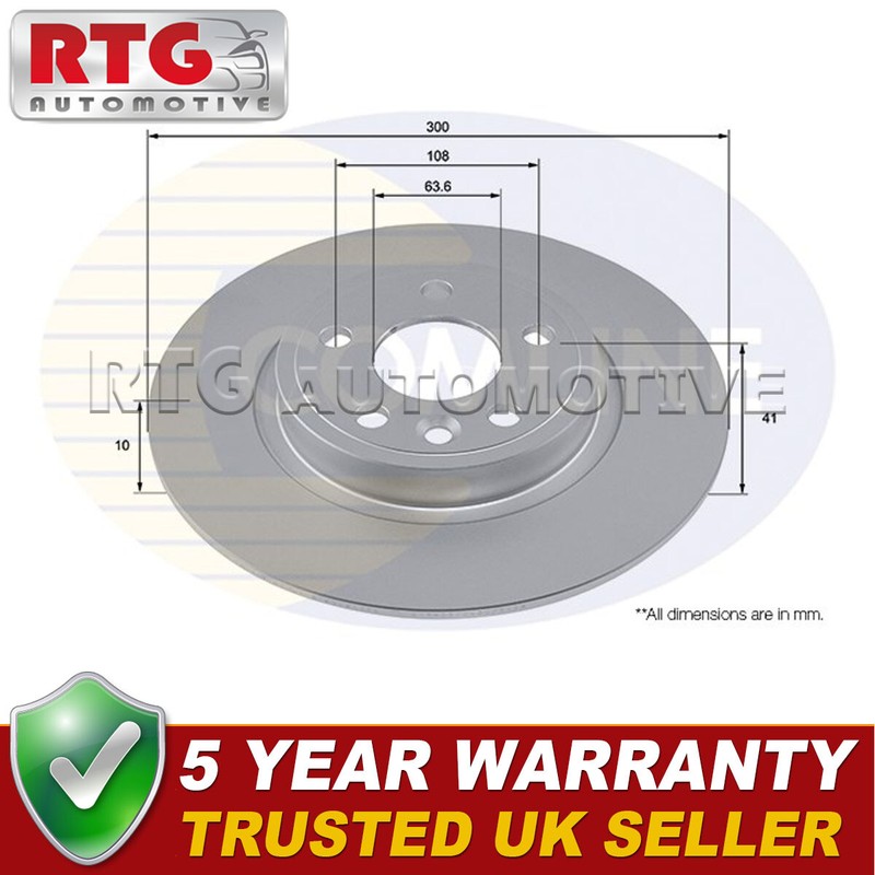 Rear Brake Disc Fits Jaguar XE 2015- XF 2015- E-Pace 2017- 2.0 D 3.0 T4N1742