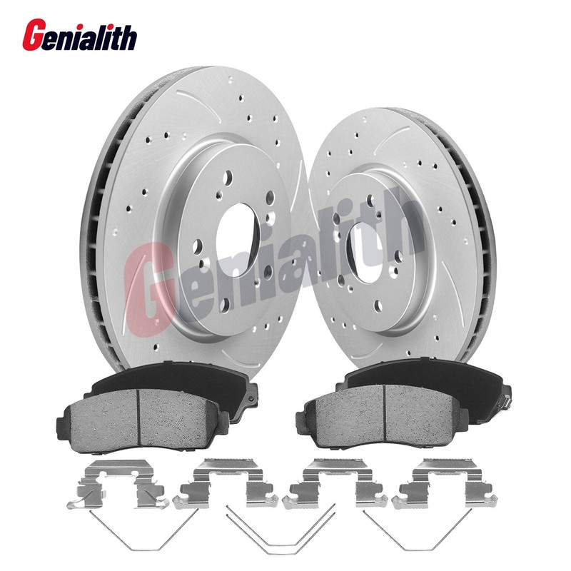 Front Brake Rotors Ceramic Pads for Honda Accord Crosstour 2012-2016 CR-V