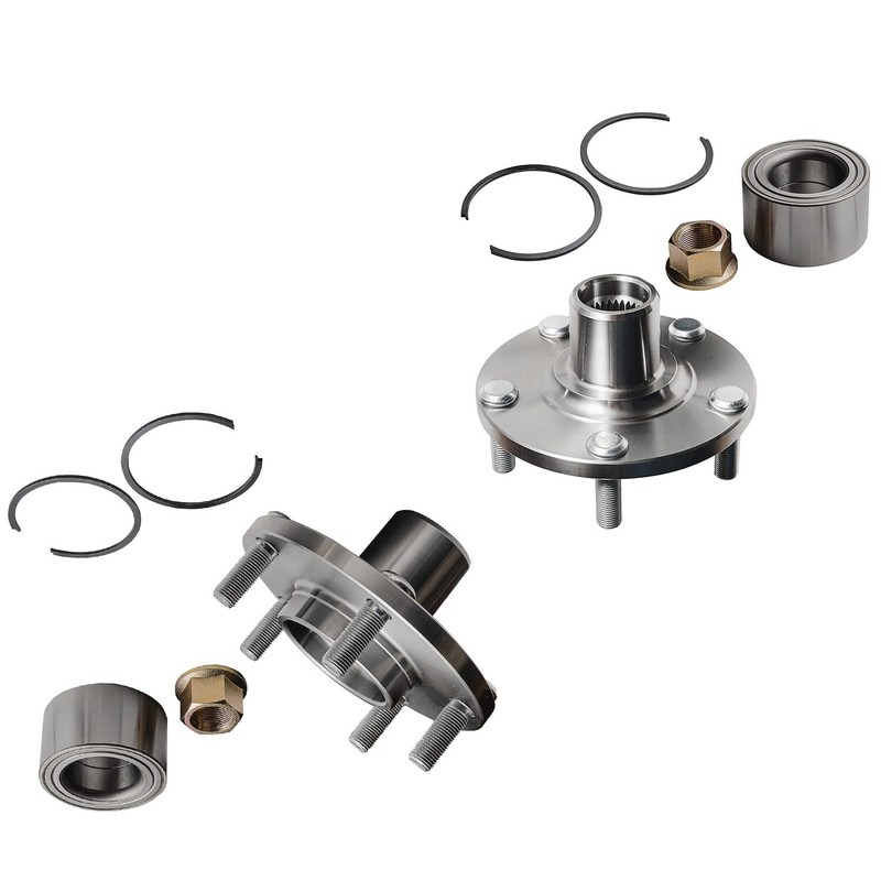 12pc Front Rear DRILLED Rotor Pad Wheel Bearing Hub for 2004-2008 Nissan Maxima gallery