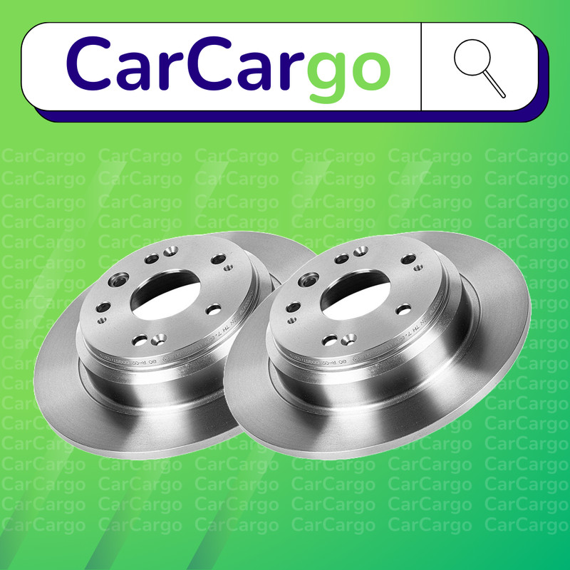 Premium Solid Rear Brake Discs Pair For Honda Accord 2.0 2003-2008 282 mm