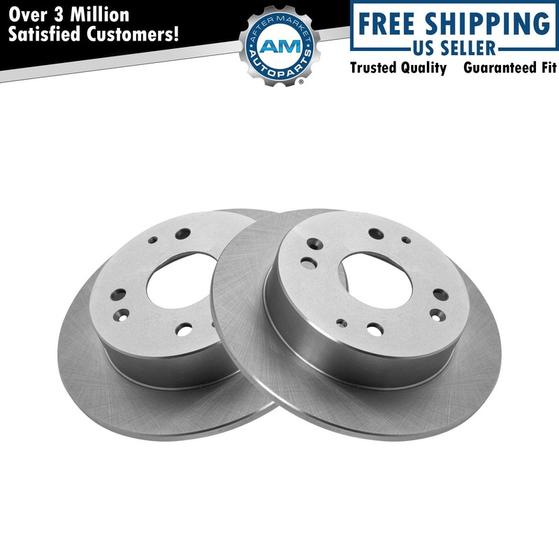 Rear Brake Rotors Set Solid For 1998-1999 Acura CL 1998-2002 Honda Accord
