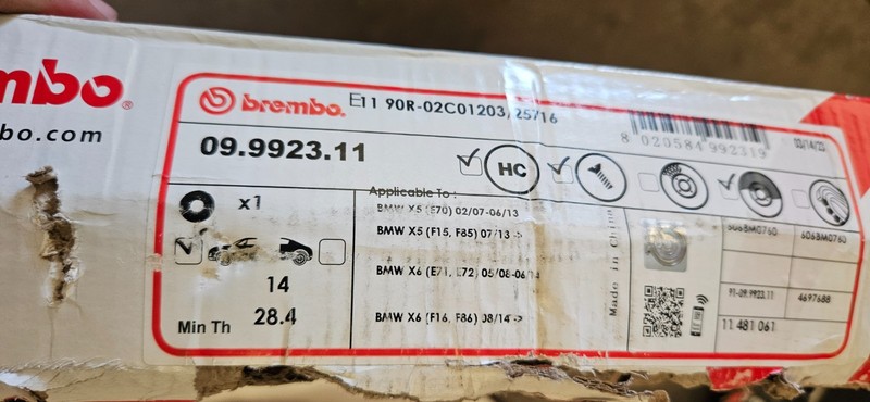 BREMBO Brake Disc Front Internally Vented With Bolts/Screws Fits BMW X5 X6 gallery