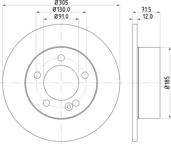 REAR BRAKE DISCS X2 305mm FITS NISSAN RENAULT VAUXHALL MINTEX COATED MDC2242C gallery