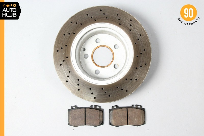 03-06 Mercedes R230 SL500 Front Brake Rotor Disc Set of 2 With Pads OEM gallery