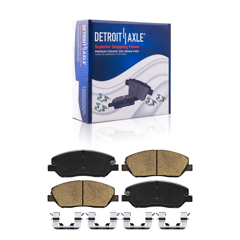 8pc Front & Rear Drilled Brake Rotors Ceramic Brake Pads for Hyundai Santa Fe XL gallery