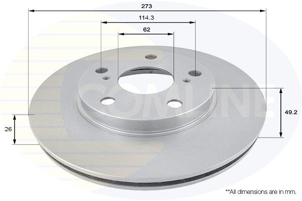 Premier Front Brake Disc Fits Toyota Auris 2006-2012 Corolla 2004-2014 #1 gallery