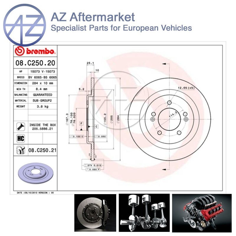 Fits Hyundai i40 2011-2019 1.6 CRDi 1.7 2.0 AZ Rear Brake Discs 584113Z100 gallery
