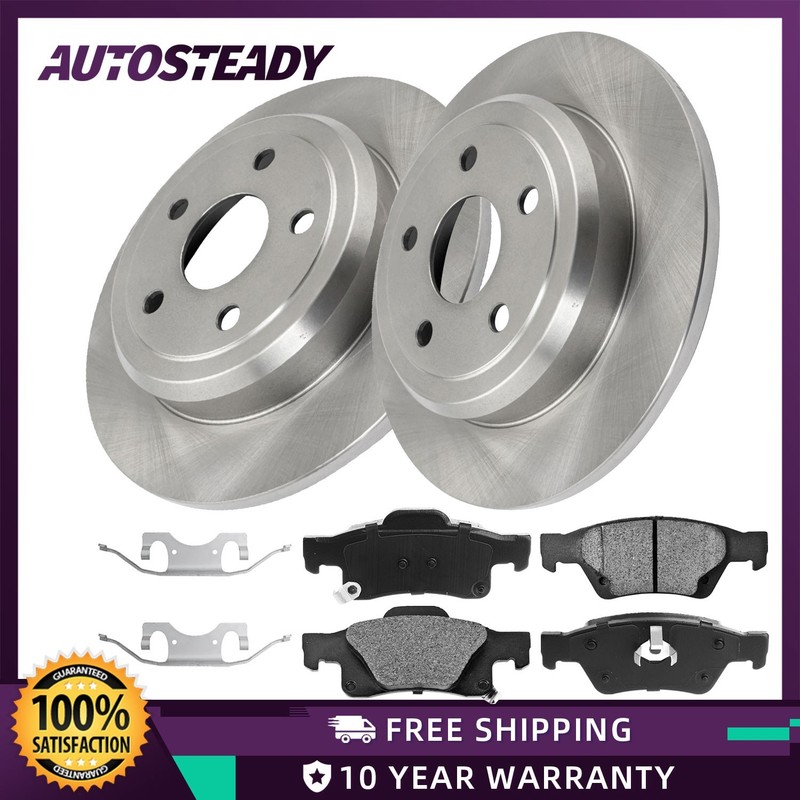 Rear Disc Brake Rotors and Pads Kit for Dodge Durango 2011 2012 2013 2014 – 2020