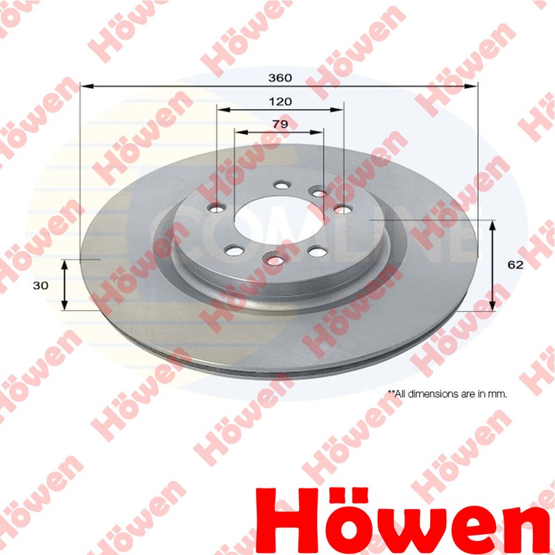 Fits Land Rover Range Sport Discovery Brake Disc Front Howen #1 LR038934