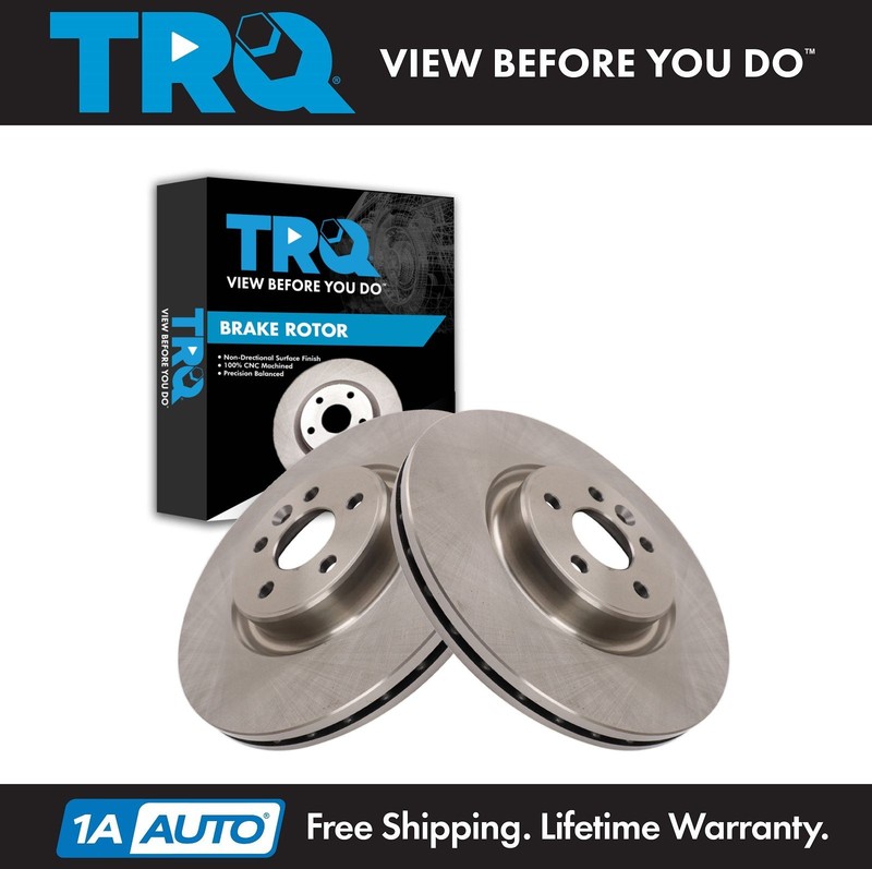 TRQ Front Brake Rotor Set Fits 2007-2018 Volvo