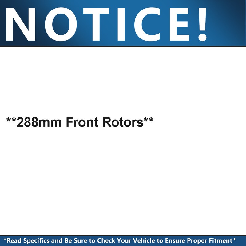288mm Front Drilled & Slotted Disc Brake Rotors for Volkswagen Beetle Golf Jetta gallery